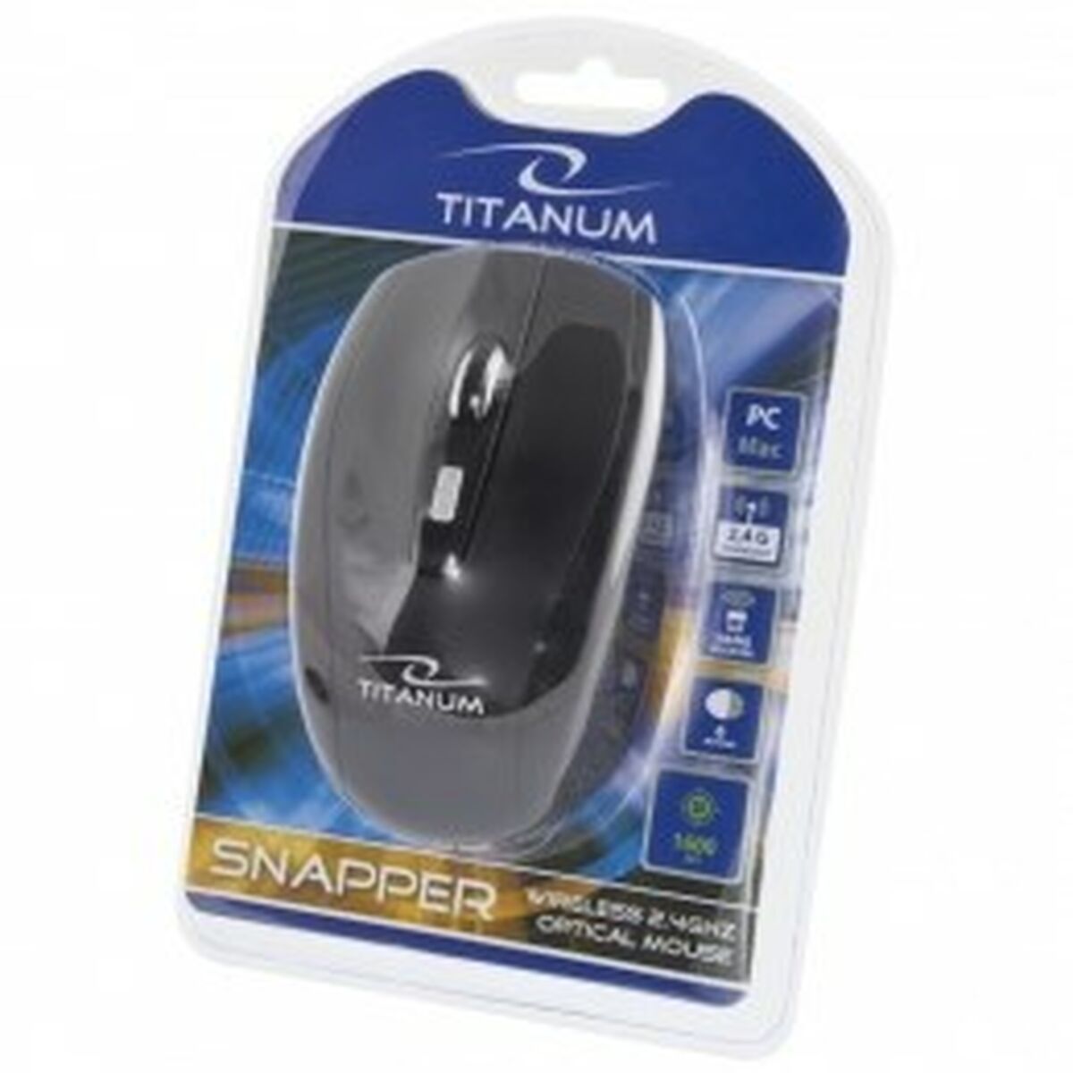 Bežični miš Titanum TM105K SNAPPER Crna